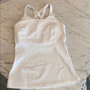 Lululemon White Workout Tank